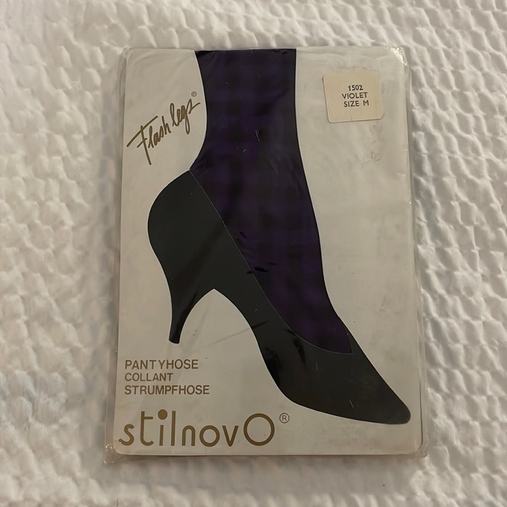 StilnovO Deadstock Flash Legs Pantyhose Violet Size M NEW
